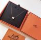 AAA Replica Hermes All Gold White Lacquer Cage d'H Pendant Necklace  (3)_th.JPG
